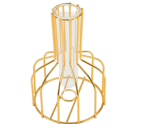 Jarrones de metal con acabado antiguo para mesa de boda y decoración del hogar Centros de mesa y suministros de boda elegantes - Product Image 5