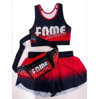 Uniformes de Porristas de Alta Calidad ProFitter OEM para Niñas y Adultas, Kits de Spandex/Poliéster de 220g con Pedrería y Sublimación