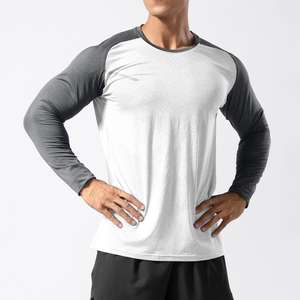 Ropa deportiva para hombre, entrenamiento deportivo, camiseta para correr, camisetas casuales de secado rápido para exteriores, Camiseta larga elástica alta para hombre - Product Image 2