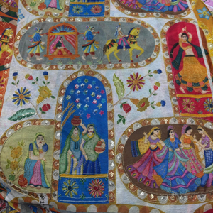 Tissu viscose design avec broderie et paillettes pour les unités de confection Kurti Lehenga et Saree Wholesale Manufacturing - Product Image 1