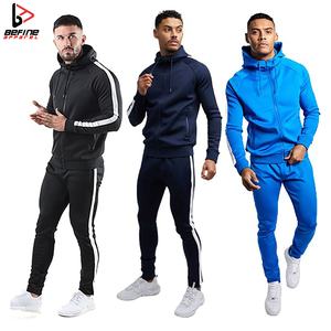 ชุดวอร์มซิปสองชิ้นคุณภาพพรีเมียมสำหรับผู้ชาย ชุดออกกำลังกายผ้าฟลีซเทคโนโลยี ชุดวอร์มซิปสำหรับวิ่งจ๊อกกิ้ง เหมาะสำหรับฤดูหนาว - Product Image 6