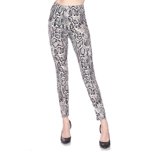 High Quality Women <b>Snake</b> Skin Leather Pants Breathable Plus Size Casual Autumn Branded High Street <b>Printed</b> Snakeskin Pants - Product Image 6