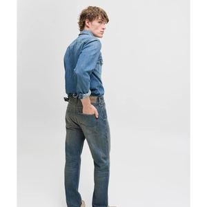 Jeans en denim baggy tendance pour homme Coupe décontractée ample Qualité supérieure Style élégant Vente en gros Mode de rue Pantalons décontractés extensibles OEM - Product Image 3