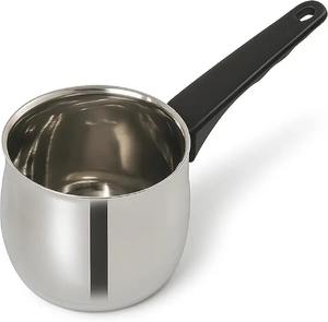 Cafetera turca de cobre con mango de madera, Cezve, calentador de leche, olla para derretir mantequilla para preparar café en la cocina - Product Image 4