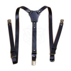 สายเอี๊ยมหนังวัวสไตล์วินเทจสำหรับเจ้าบ่าวดีไซน์เรียบง่ายแบบพรีเมียม - Product Image 1