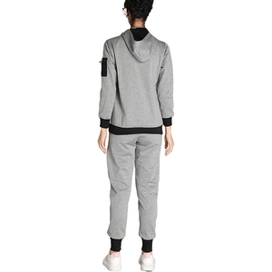 High Quality Custom Logo Designed Two-Piece <b>Women's</b> Hooded Tracksuit Regular Cotton Track <b>Suit</b> Casual Printed Fleece Reversible - Product Image 2