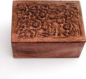 Urna en forma de caja recién llegada para cenizas humanas, urna grande de madera para cremación, caja de urna para adultos para cenizas con los tamaños Of8X5X3 cm - Product Image 5