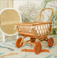 Poussette en osier pour bébé, vente chaude, nouvelle poussette en rotin pour bébé qui joue