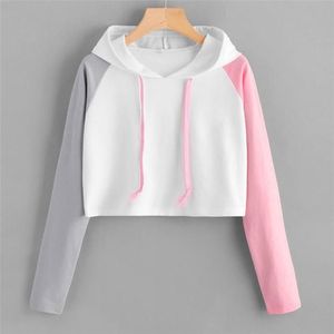 เสื้อฮู้ดครอปผู้หญิงแบบสวมใส่สบายสำหรับฤดูหนาว - Product Image 4