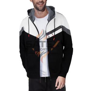 Sweat à capuche zippé pour homme léger et tendance avec poche, 100% coton polaire, service personnalisé OEM - Vente directe d'usine - Product Image 3