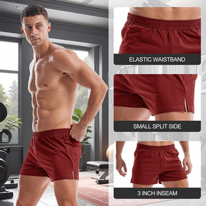 กางเกงรักบี้ชายผู้ใหญ่เอวยางยืดสีมารูนแถบผ้าเป็นรอยตะเข็บ3นิ้วกางเกงขาสั้นรักบี้ - Product Image 6