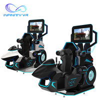 Máquina de Realidad Virtual 9D InfinityVR, Simulador de Movimiento 3 en 1 con Rotación de 360 Grados para Carreras, Tiro y Vuelo