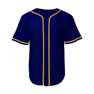 Maglia da baseball in poliestere stile maglia 100% design personalizzato camicia da Baseball a buon mercato all'ingrosso