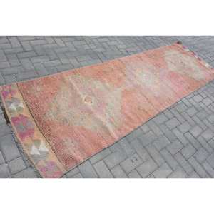 Tapis Vintage Orange Rose Laine Seagrass 3.1 X 10.2ft Grande Surface Turc Rectangle Couloir Design Abstrait Latex-pour N'importe Quelle Pièce - Product Image 2