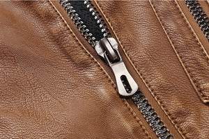 Vente chaude personnalisé grande taille hommes noir en cuir PU enduit toile mince Bomber veste 2023 arrivée - Product Image 6