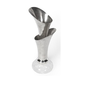 Metal Silver Matte <b>Vase</b> for Home Decoration <b>Vase</b> for Wholesale Modern Unique <b>Decorative</b> Handcrafted Designer Flower <b>Vase</b> - Product Image 6