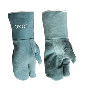 Swelder Guantes de soldadura Mig resistentes al calor de cuero de vaca azul de 14 pulgadas con forro - Product Image 5