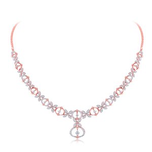 Collar de Diamantes Stephanie en Oro Amarillo y Rosa de 14 Quilates, Joyería Religiosa Fina para Bodas y Aniversarios con Patrón Numérico - Product Image 2