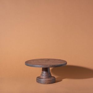 Artisan wooden cake stand <b>crafted</b> from reclaimed wood for rustic charm and stylish food presentation in eco conscious homes - Product Image 1