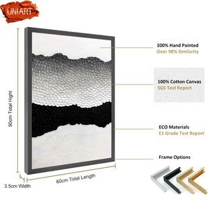 UNIART-Lienzo abstracto personalizado de calidad de museo, <span class=keywords><strong>Mural</strong></span> de Arte de pared, <span class=keywords><strong>pintura</strong></span> en lienzo hecha a mano al óleo gruesa para uso <span class=keywords><strong>interior</strong></span> de Hotel - Product Image 3