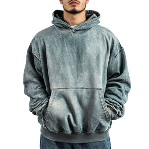 Sweat à capuche d'hiver pour hommes avec impression personnalisée sweats à capuche lavés à l'acide nouveau style de qualité supérieure pour hommes lavés à l'acide - Product Image 4