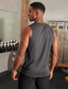 Mode d'été Design Couleur Contraste Gym Causal Sports Vest Unisex Sleeveless Embroidery Custom Men Singlet - Product Image 4