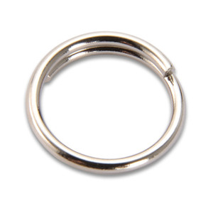 Anello Mm. 14 Perline per Catena in Ottone Nichelato - Product Image 1