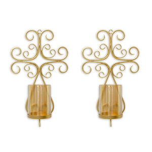 Porte-bougie chauffe-plat mural Antique en métal doré de qualité supérieure nouveau Design classique Scones muraux décoratifs pour accessoire de décoration de la maison - Product Image 1