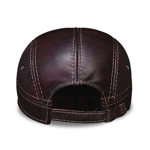 Mũ Bóng Chày Bằng Da Thật Mũ Da Bò Màu Đen Cho Nam Mũ Da Thật Mùa Thu Đông Có Thể Điều Chỉnh Cho Nam - Product Image 4