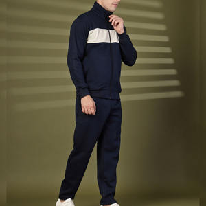 ชุดวอร์ม2ชิ้นสำหรับผู้ชายชุดวิ่งออกกำลังกายผ้าโพลีเอสเตอร์สำหรับผู้ชายเสื้อผ้ากลางแจ้ง - Product Image 3