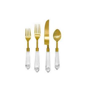 Juego de Cubiertos de Resina Acrílica con Mango para Fiestas, Eventos, Cenas, Juego de Cucharas, Cubiertos de Restaurante - Product Image 6