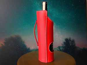 Titular de vino Pdf Patrón Botella Bolsa Plantilla de cuero Cuero Diy Bolsa de transporte de vino - Product Image 3