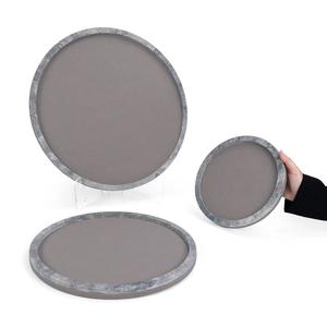 Ensemble de plateaux de service en aluminium massif nickelé poli sans poignée de la plus haute qualité, adapté aux événements de luxe - Product Image 6