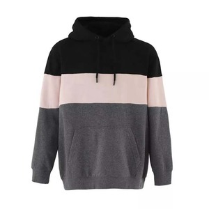 100% algodón moda bloque personalizado Color hombre pulóver Sudadera con capucha sudaderas precio al por mayor manga larga invierno básico hombres sudaderas con capucha - Product Image 1
