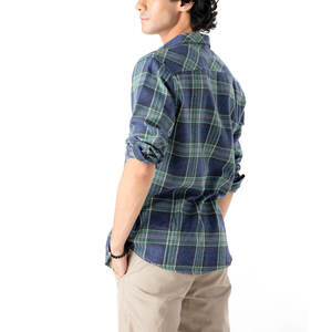 Camisas de Franela Clásicas para Hombre, Teñidas con Hilo, Transpirables, Casuales, con Botones y Manga Larga - Product Image 5