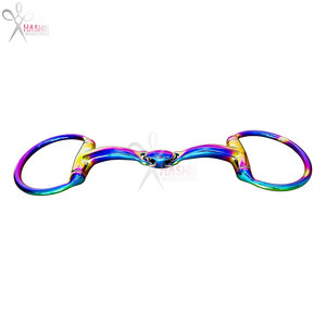 Bocado Curvo de Acero Inoxidable Arcoíris para Caballo, Personalizable, Multicolor, Reutilizable, con Logotipo OEM, Diseño Suave para la Boca, para Entrenamiento y Equitación - Product Image 2