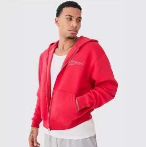 Vente en gros de sweat à capuche court de haute qualité, nous sweat à capuche imprimé bouffant personnalisé 100% coton sweats à capuche à fermeture éclair thermique surdimensionnés - Product Image 3