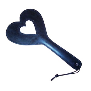 COSTUME DE PADDLE EN CUIR HMB-594B BULLWHIP BDSM ROLEPLAY WHIPS PADDLES NOIR HI BACK BONDAGE HEART CUT OUT MODÈLE - Product Image 6