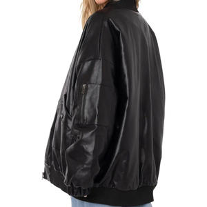 Chaqueta de Cuero de Alta Calidad al por Mayor, Chaqueta de Cuero para Mujer, Diseño Personalizado, Manga Larga, Transpirable, Estilo Urbano - Product Image 3