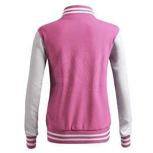 Otoño Invierno soporte cubierto botón diseño Varsity chaqueta alta calidad Letterman estilo personalizado ligero algodón impreso sólido - Product Image 4