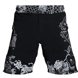 Shorts de MMA en tissu extensible respirant avec logo frontal, coutures renforcées, légers, séchage rapide, durables, pour l'entraînement - Product Image 1