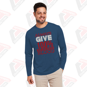 เสื้อยืดผ้าฝ้ายแขนยาวของผู้ชายมรดกเป็นมิตรกับสิ่งแวดล้อมผ้าปะติดสวมใส่สบายในฤดูร้อนสไตล์ผ้ายีนส์ผ้าลูกฟูก - Product Image 1