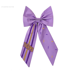 Perles de rocaille artisanales arcs de cheveux conception de jour de jeu personnalisée broderie accessoires de mode nœuds perlés en gros - Product Image 2