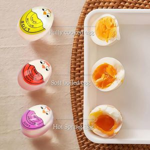 Minuterie d'oeufs à changement de couleur facile à lire sans BPA Indicateur de cuisson doux/moyen/dur pour une utilisation en cuisine Conception sans danger pour les aliments - Product Image 3