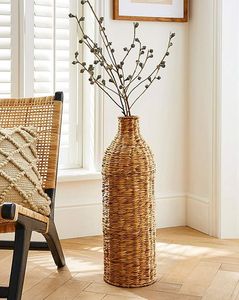 ตะกร้าหวายสำหรับปลูกต้นไม้ขนาดเล็กสำหรับตกแต่งในร่มและระเบียงดีไซน์ทำด้วยมือ - Product Image 5