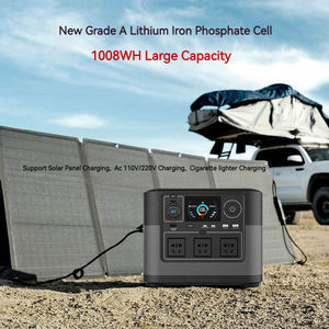 1200W Outdoor Silent Backup Power Supply Lithium Ion Portable Rechargeable <b>Solar</b> Power <b>Generator</b> Emergency Power Station Camping - Product Image 4
