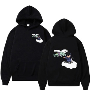 Sudadera con Capucha para Hombre, 300GSM, Lavado Ácido, 100% Algodón, Felpa, Hombros Caídos, Estilo Urbano, Invierno, Impresión Digital, Secado Rápido, Transpirable - Product Image 1