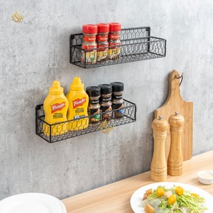 Kitchen Spices <b>Storage</b> Rack Organization <b>Shelving</b> & Shelf Superior Quality Iron Wire Designing Handmade Set Of 2 Spices Rack - Product Image 6