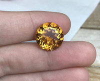 Citrine naturelle ronde à facettes jaune orange pierres précieuses en vrac Jaipur fabricant bijoux en Quartz naissance de novembre 1mm à 50mm