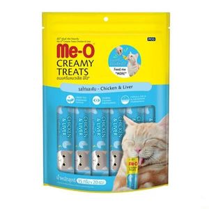 Me-O Tavuklu Ciğerli Krema Sıvı Kedi Ödülü 15gr 20li - Product Image 1